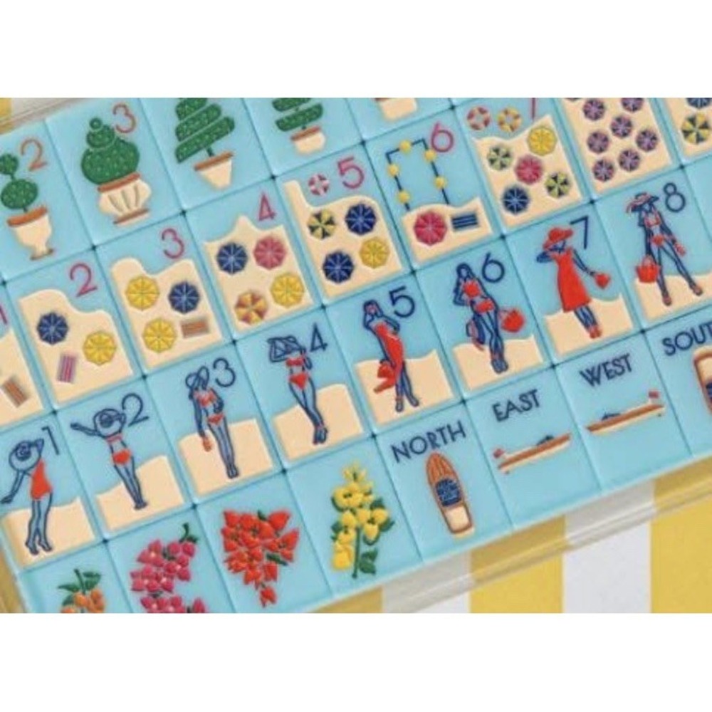 NEW! Beautiful Blue Travel Mahjong Tiles – American 160 Tiles - Riviera Beach